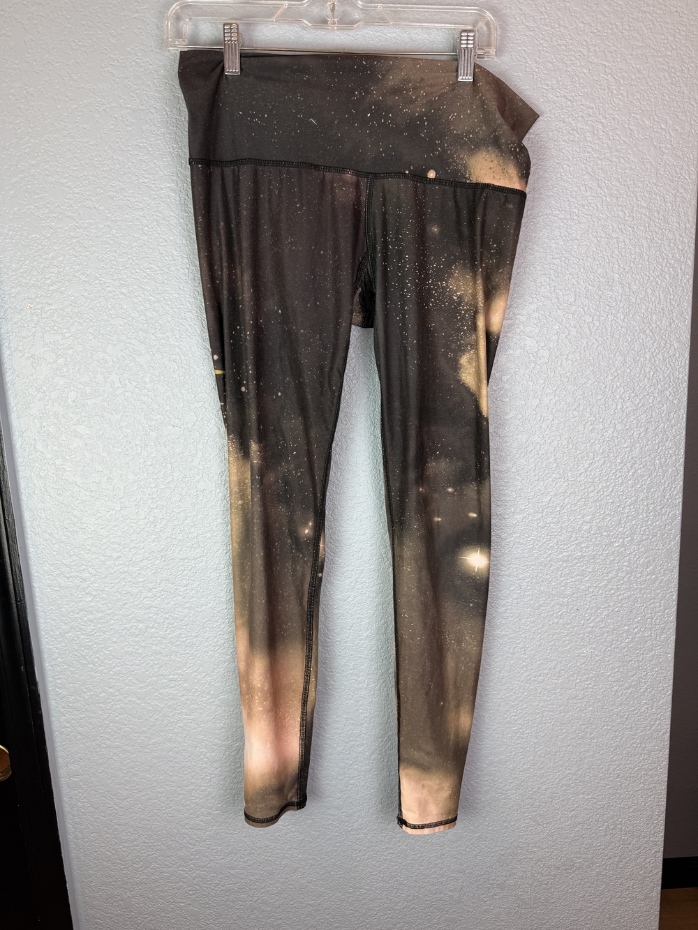 Teeki Leggings Womens Large Space Print Lightning High Waist Yoga Pants